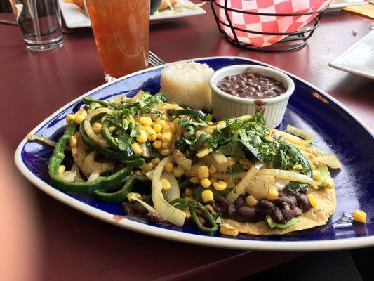 A slightly customized tostada dish! DELICIOUS!