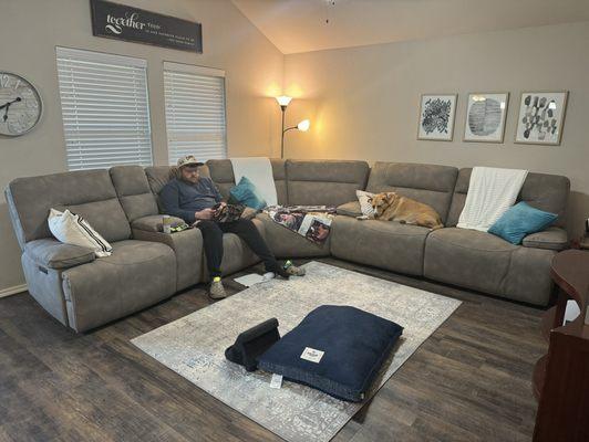 Sectional (includes loveseat, console, wedge, and couch)