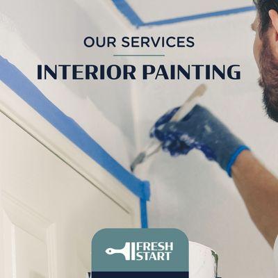 We offer interior painting services for walls, cabinets, bookshelves, and trim and doors.