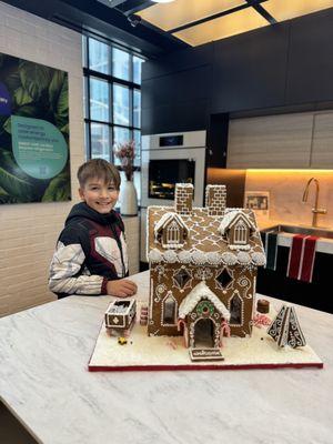 Super cute gingerbread house on display at the store!