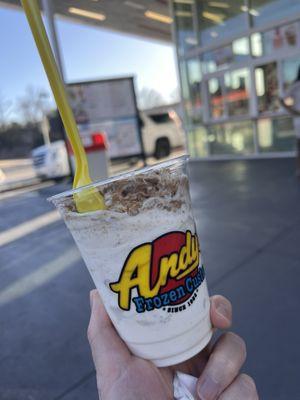 Cookie Butter Crunch Concrete features Vanilla Custard blended with Biscoff Cookie Butter & Biscoff Cookies. Available as of 02/24/24.