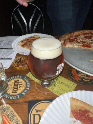 Beer and pizza