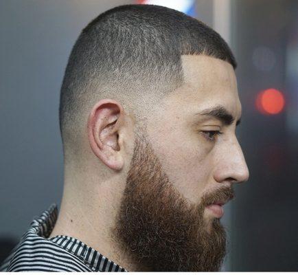 Men's haircut and beard trim