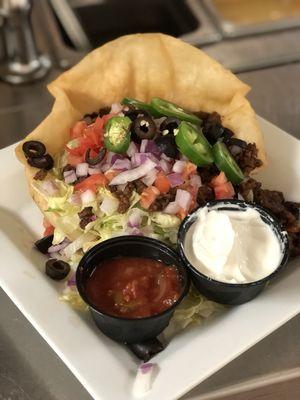 Taco Salad, available in Chicken or Beef