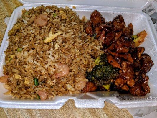 Orange Chicken & Shrimp Fried Rice