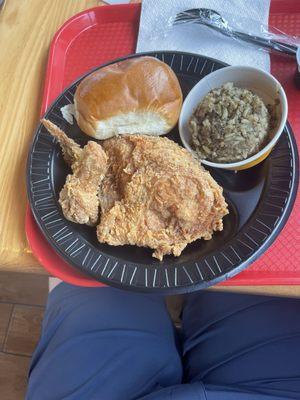 2 piece chicken combo - fried