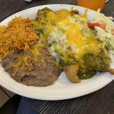 Chili relleno plate $12.95 11/23/21