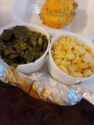 Brisket, Mac & Cheese, Greens