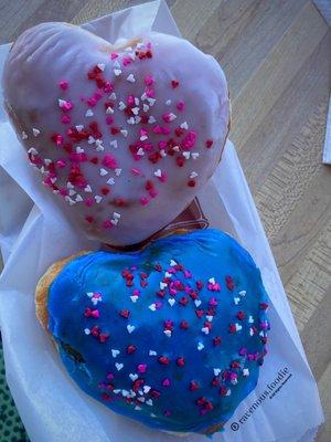 Heart shaped donuts