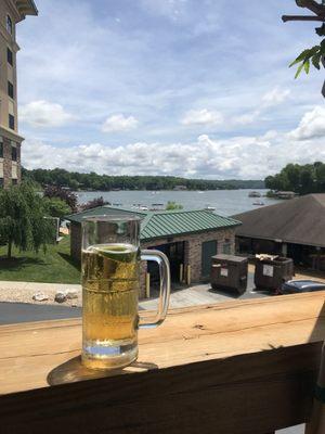 Having a nice Corona Light on draft on the patio.