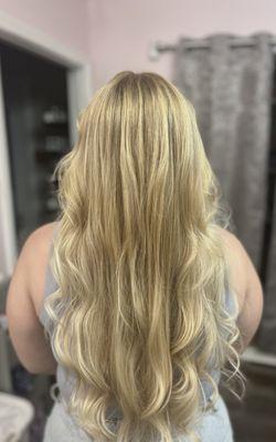 Biscuit blonde long hair