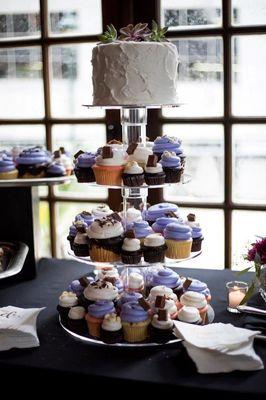 4-Tier Cupcake Heaven Wedding Cupcake Tower, Serves 60 guests