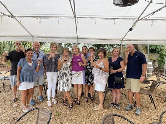 Group at wine shop