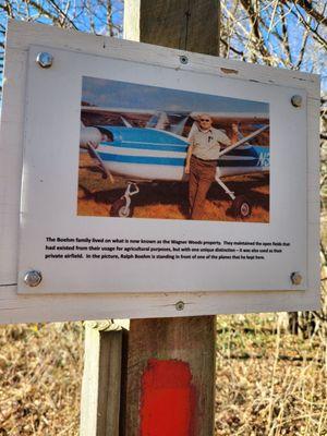 Old owner, used the field as a landing strip