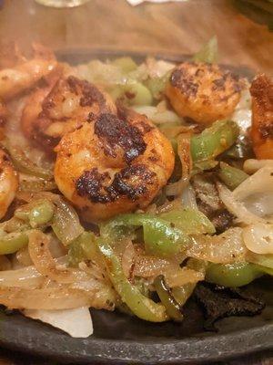 Shrimp fajitas