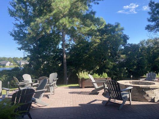 A view of the back patio.