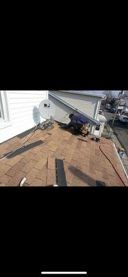 Reroofing on porch