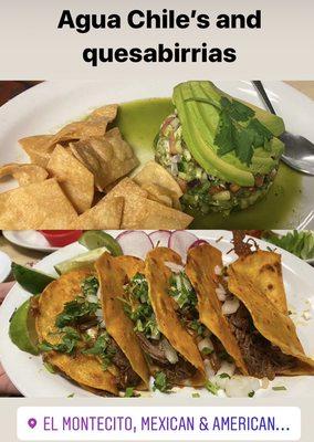 Quesabirrias y Ceviche with Aguachile