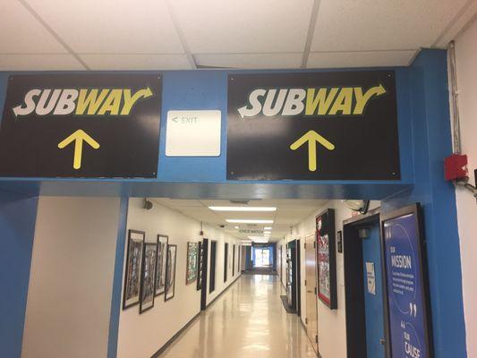 They have a Subway if you're hungry after your workout