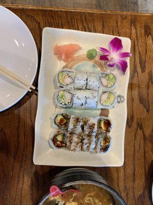 Maki Roll Lunch Special  - California & Eel