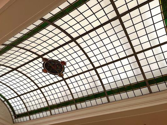 Sky light in the common area for private baths