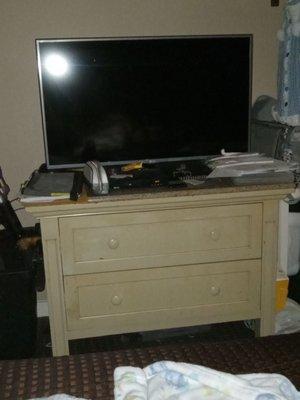 Television and dresser.