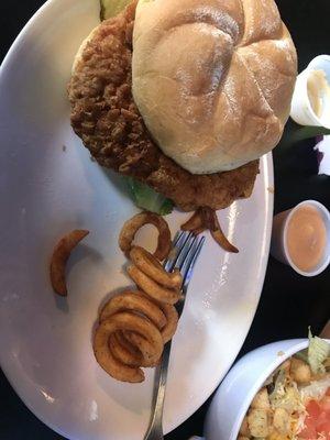 Curly fries and a tenderloin