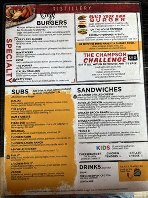 Menu back