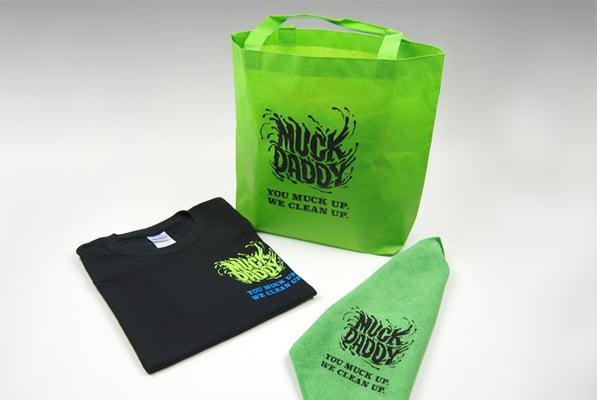 Muck Daddy Las Vegas Trade Show T-Shirt , Tote Bag, Towel.