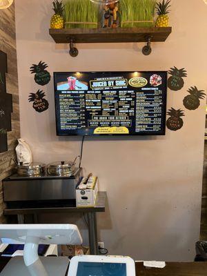 Wall menu