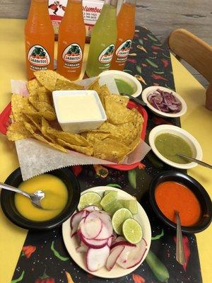 Jarritos and Queso Fundido