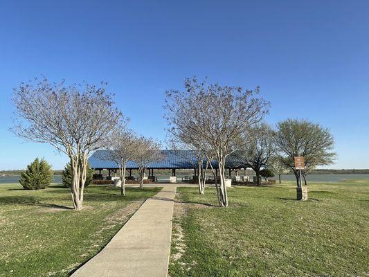 Larger shelter with HUGE BBQ grill