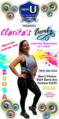 Zumba with Clarita! Monday - Friday at 7:30pm!