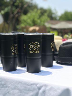 Monogrammed steel Cups