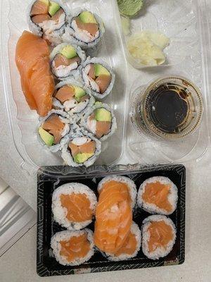 Salmon Roll and New York Roll