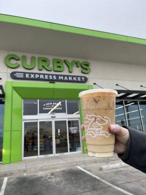 Iced cold brew with breve and brown sugar cinnamon