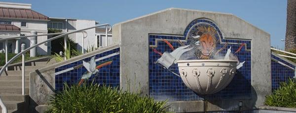 Patten University Fountain | located along Coolidge Avenue in Oakland, CA.