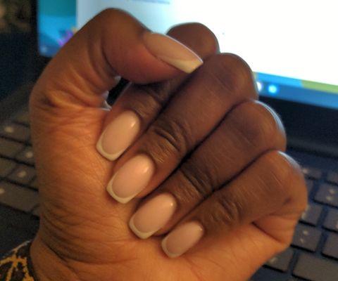 My last set - classic square French manicure