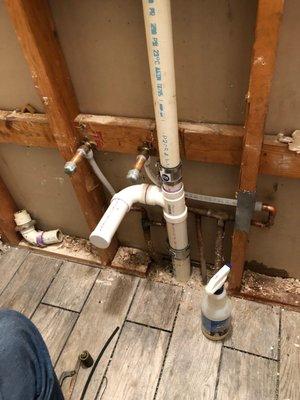 Drain and water line repair