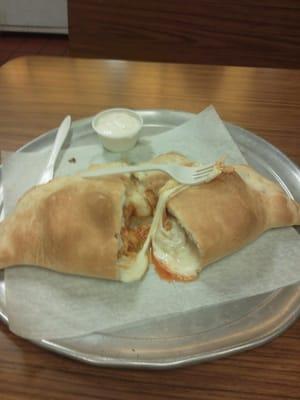 Buffalo chicken calzone are amazing here