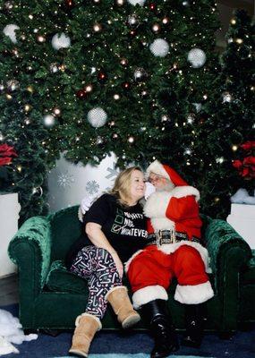 Me at Montclair Place with my favorite Santa taking pictures.