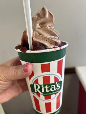 My Gelati had chocolate Frozen Custard and cherry Italian Ice. Sooo gooood! (Large)