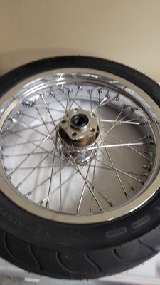 Great job on my rear wheel.  New spokes, tires, and bearings. Thank you!!