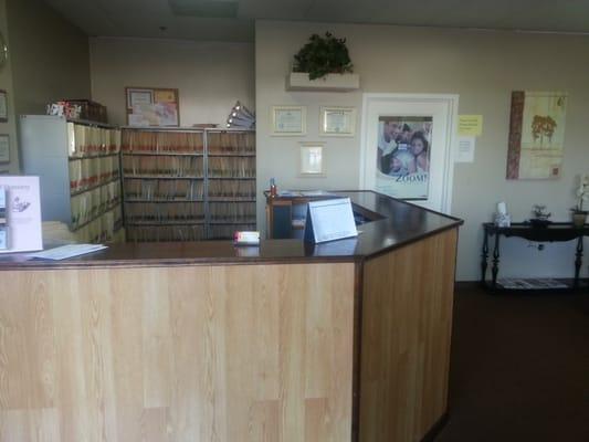 Friendly reception desk