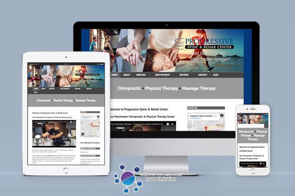 Responsive web design for Progressive Spine & Rehab Center