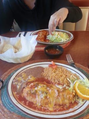 My $6.99 Chili Relleno plate.