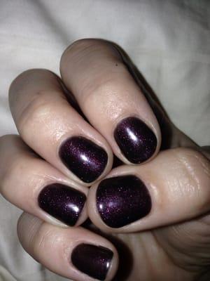 Awesome color for fall and flawless manicure done by Tweety!