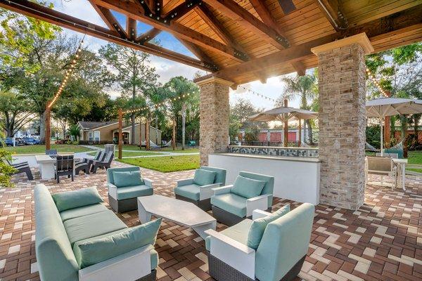 Outdoor Lounge at The Canopy Apartment Villas in Orlando, Fl