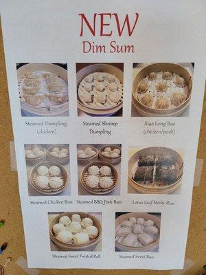 New Dim Sum Menu! Available for dine-in or to go - authentic and delicious