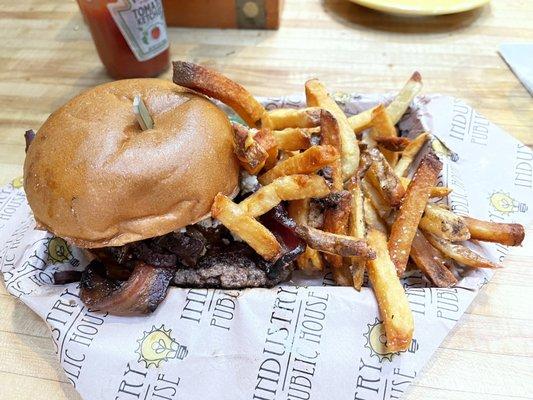 Management Burger + Fries. Absolutely delicious!!